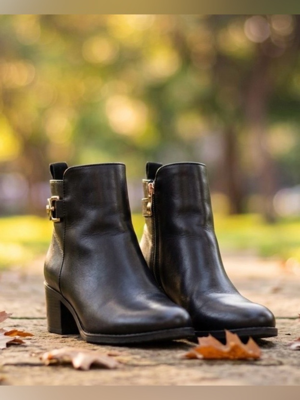 Aqua Diva Black Leather Ankle Booties Size 38 EU or US 7.5
NWOT